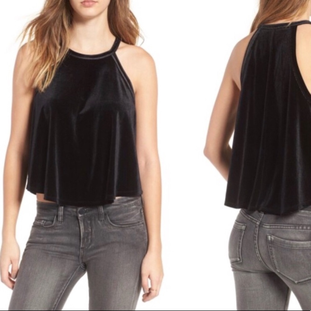 <NEW>NORDSTROM Chloe & Katie Black Velvet Tank